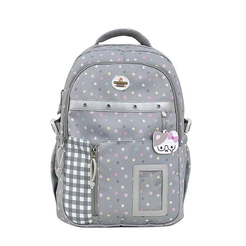 Floral Patterned Multi-Pocket Backpack LoungeYard — product view 3