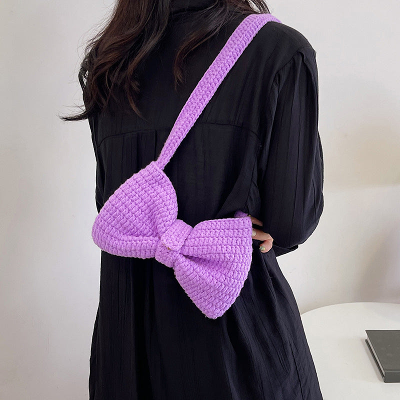 Bow-Detail Crochet Handbag — product view 5