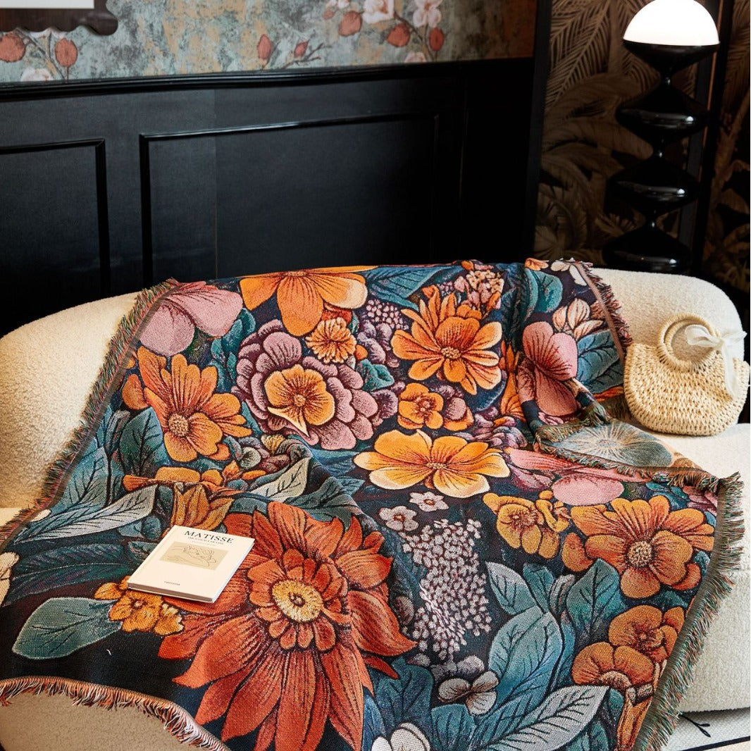 Floral Patterned Throw Blanket — product view 2