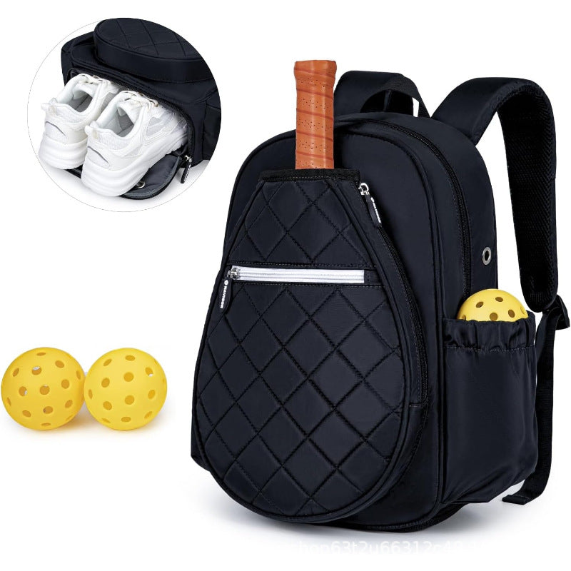Sporty backpack with integrated shoe compartment and pockets for sports accessories LoungeYard — product view 3