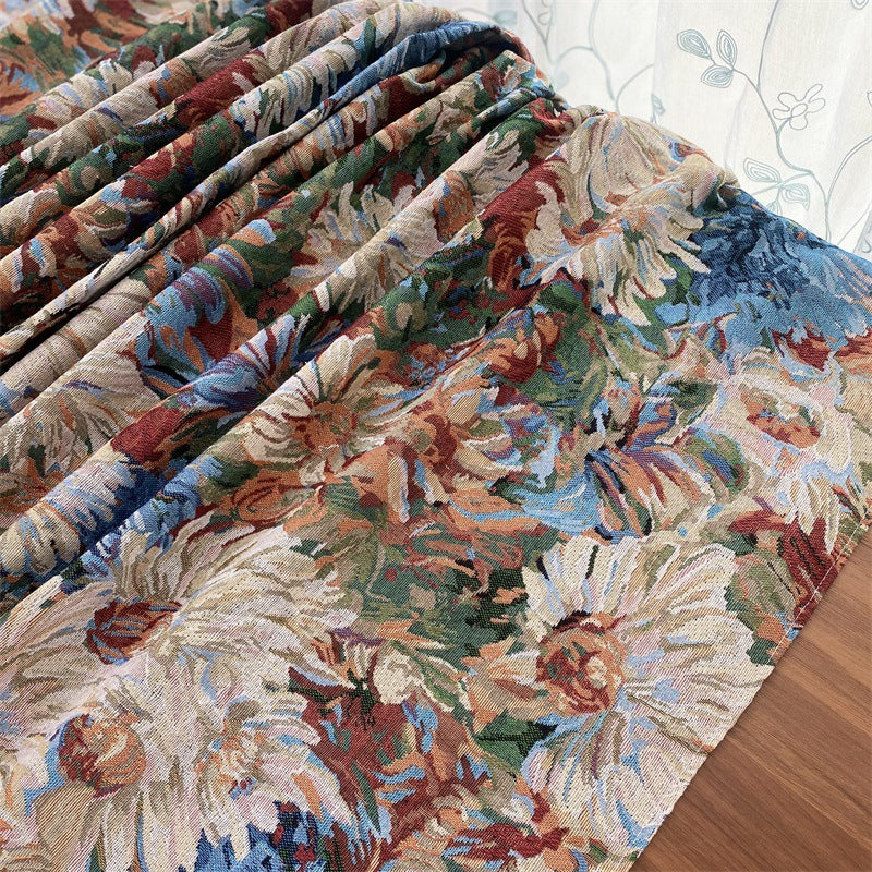 Floral Patterned Textile Throw Blanket — product view 1
