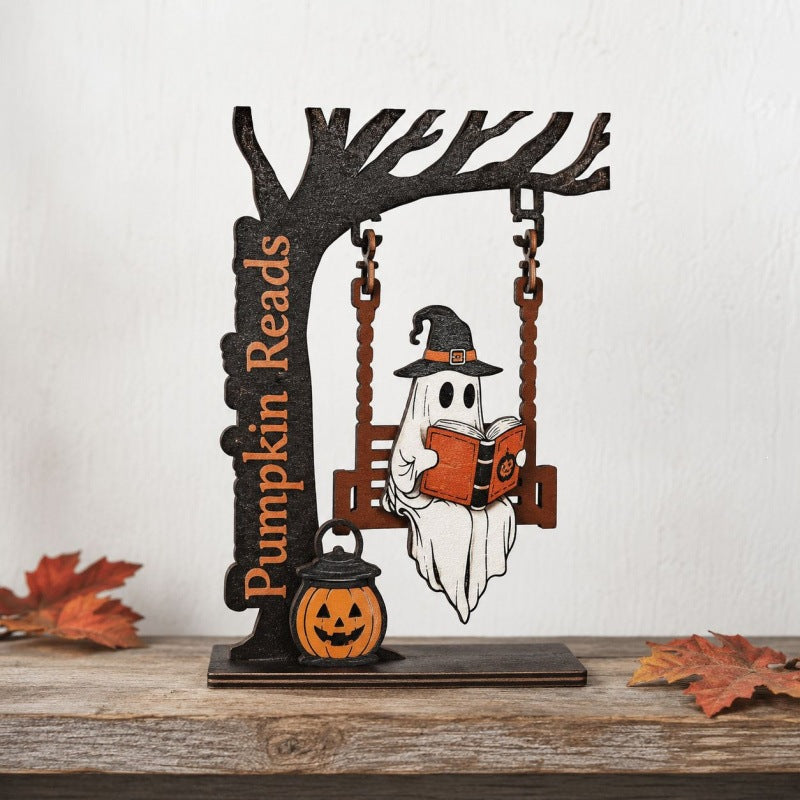 Whimsical Halloween Ghost and Cat Decoration Bowlift — product view 7