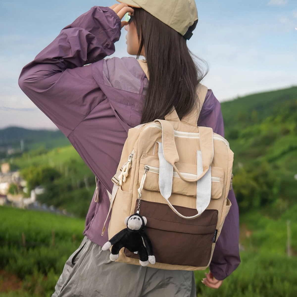 Multifunctional Backpack with Cute Charm LoungeYard — product view 3