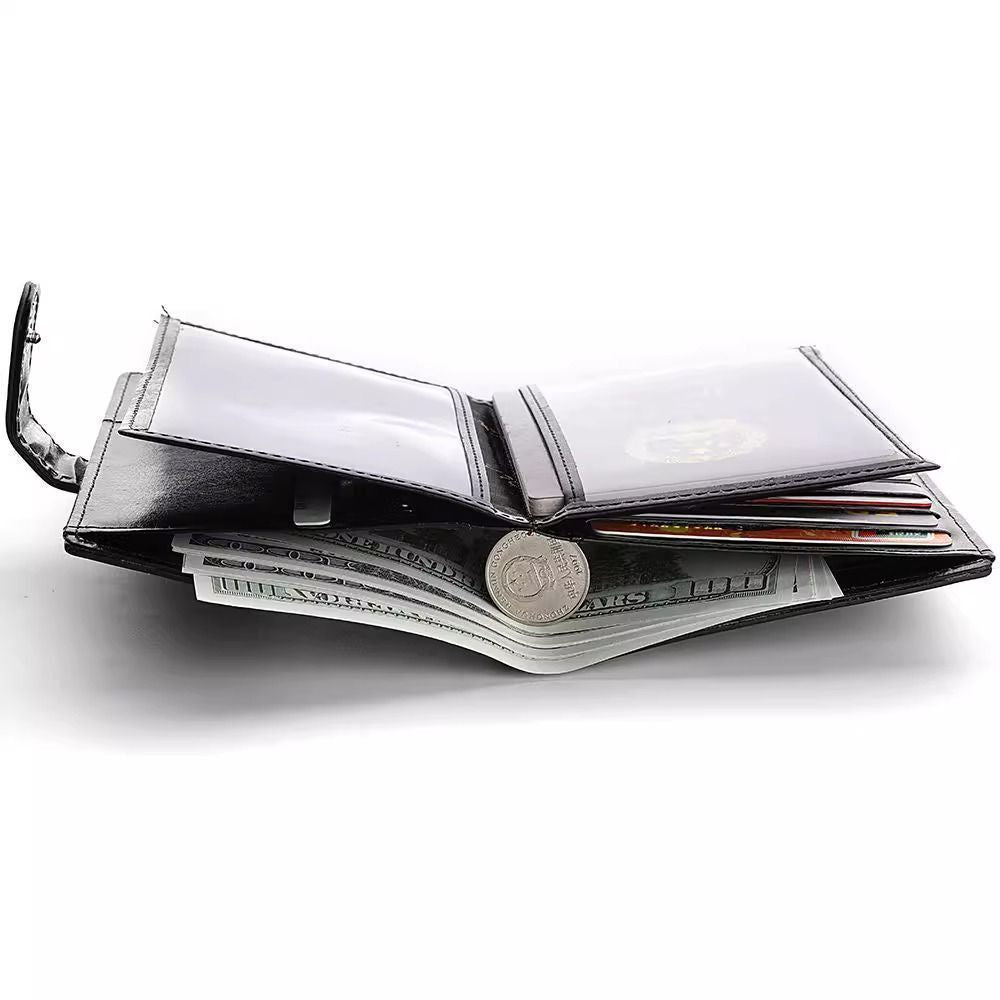 RFID Blocking Bifold Leather Wallet with Snap Card Organizer LoungeYard — product view 4