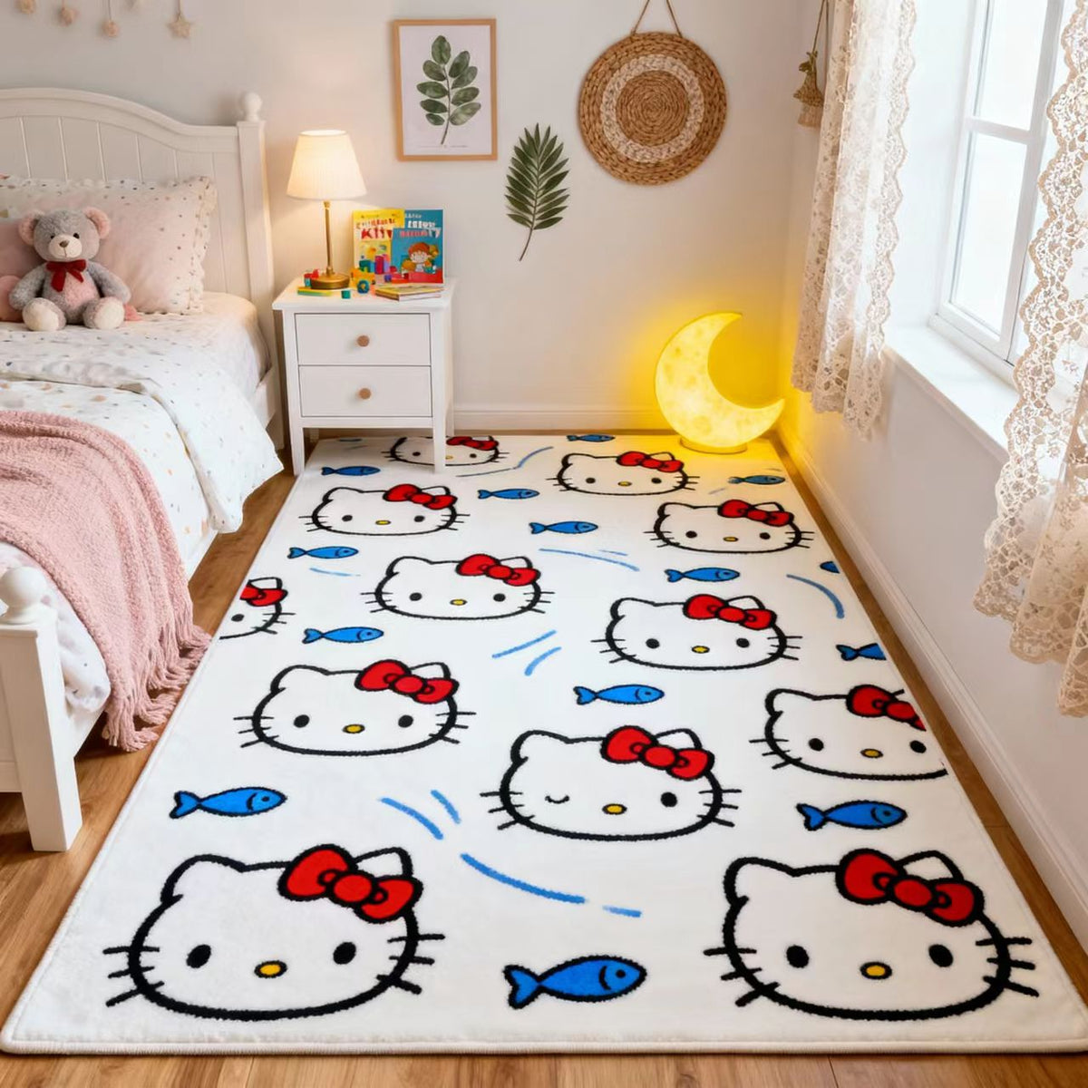 Hello Kitty-Themed Plush Floor Mat Bowlift — product view 1