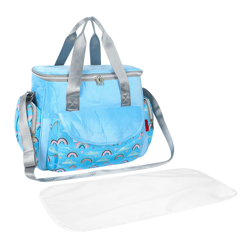 Diaper bag with organized compartments and removable changing mat LoungeYard — product view 2