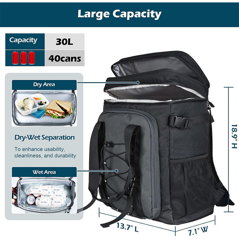 Multifunctional Insulated Drinking Backpack with Reinforced Carrying Handles LoungeYard — product view 2