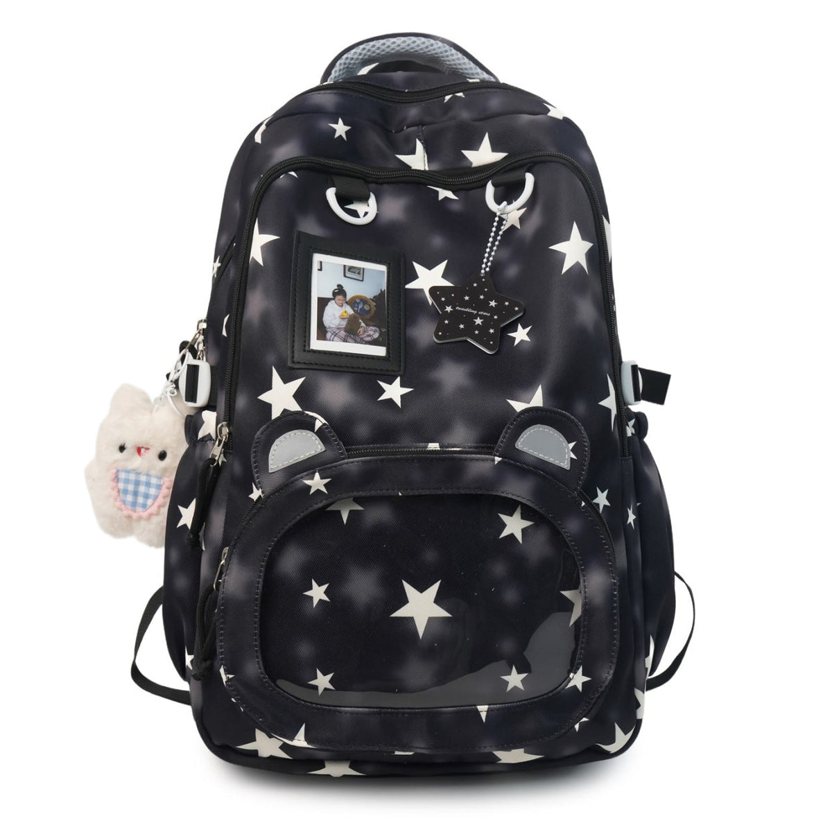 Children's Starry-Themed Plush Ear Backpack LoungeYard — product view 5