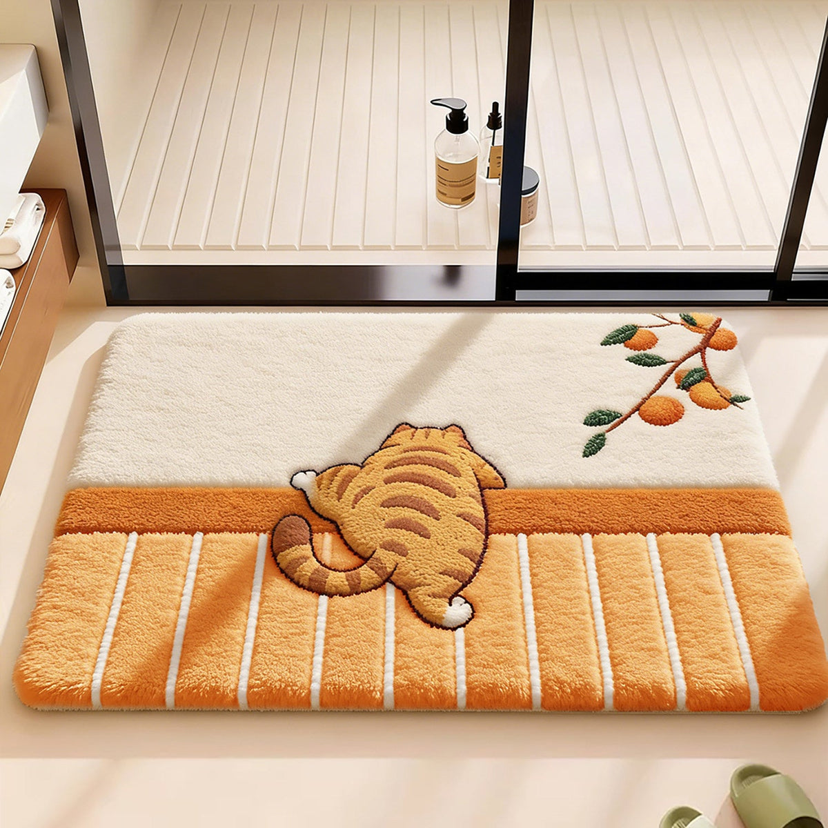 Decorative Cat-Themed Bath Mat — product view 2