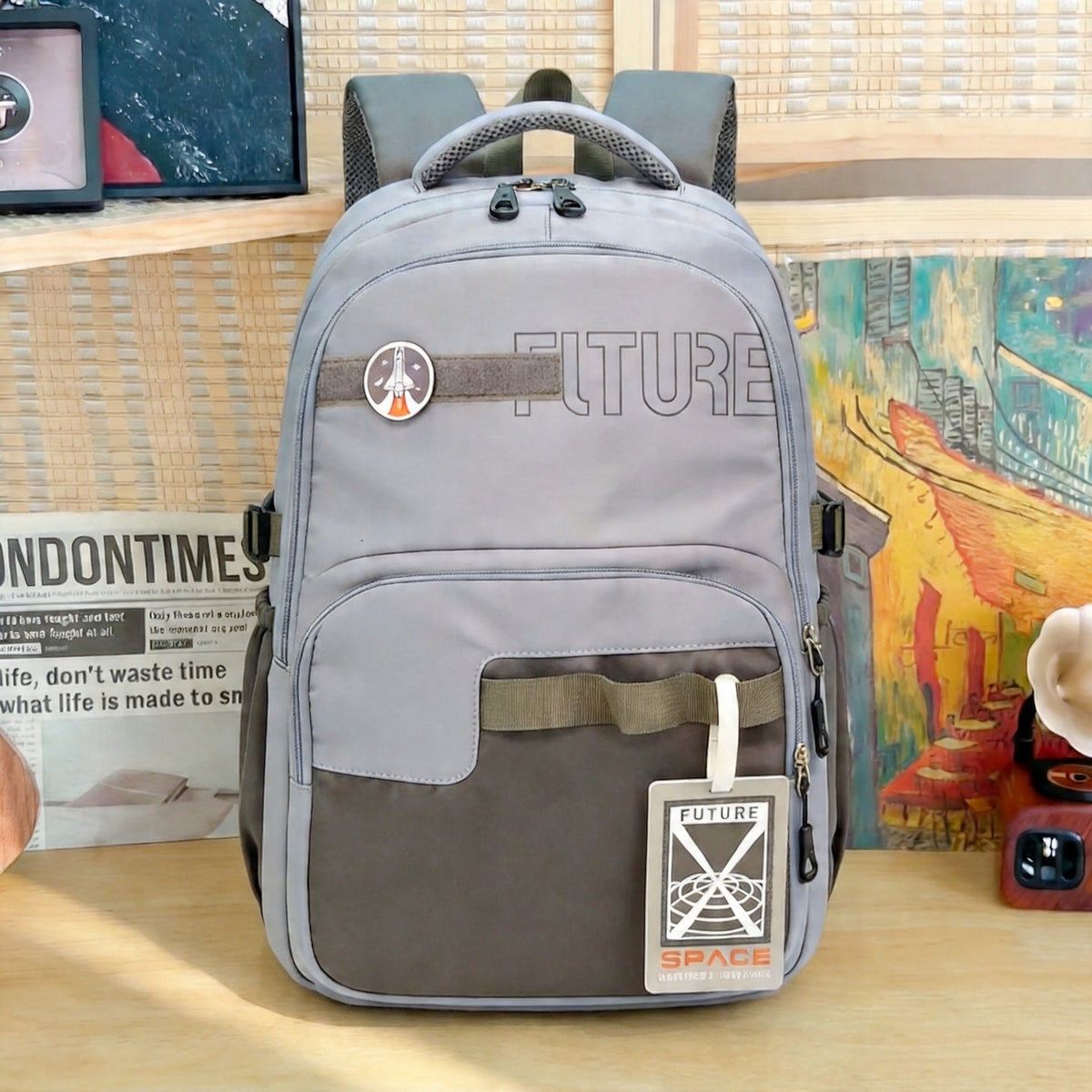 Futuristic Graphic Design Backpack LoungeYard — product view 7