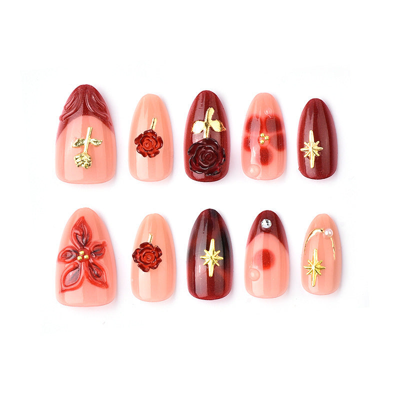 Elaborate Floral Design Press-On Nails — product view 2