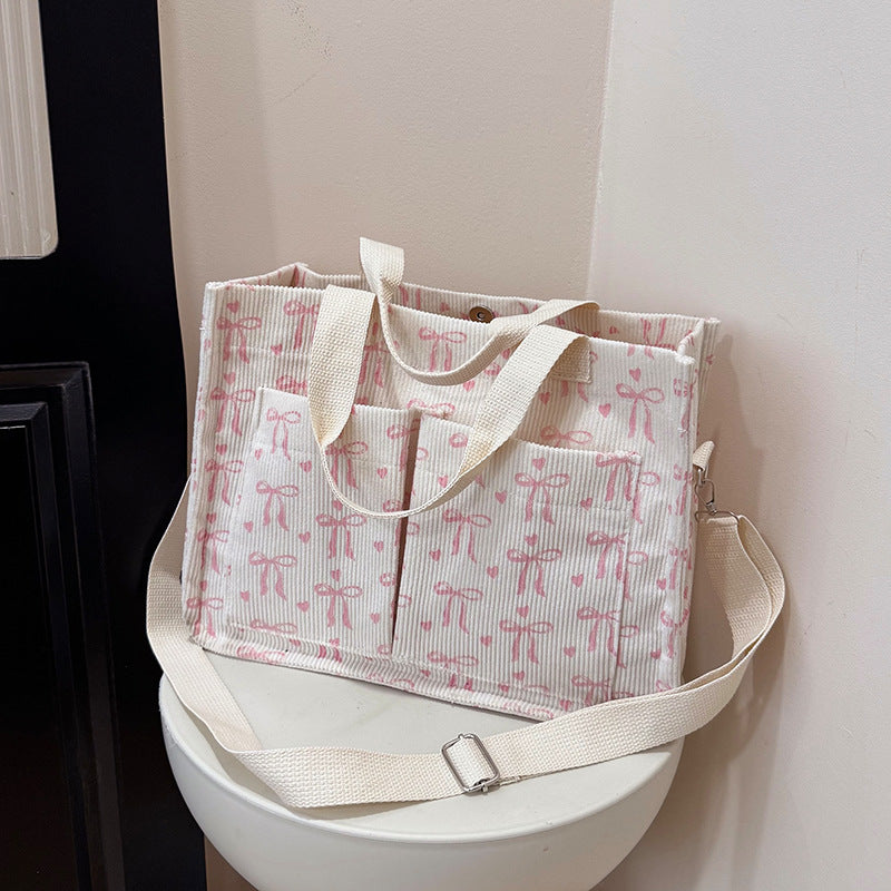 WoPatterned Canvas Tote Bag LoungeYard — product view 2