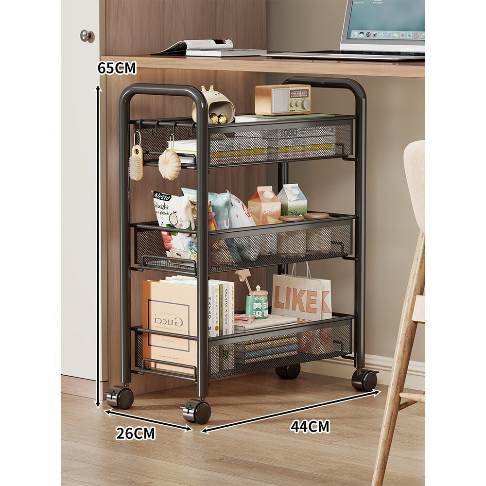 Multi-Tier Mesh Rolling Storage Cart — product view 7