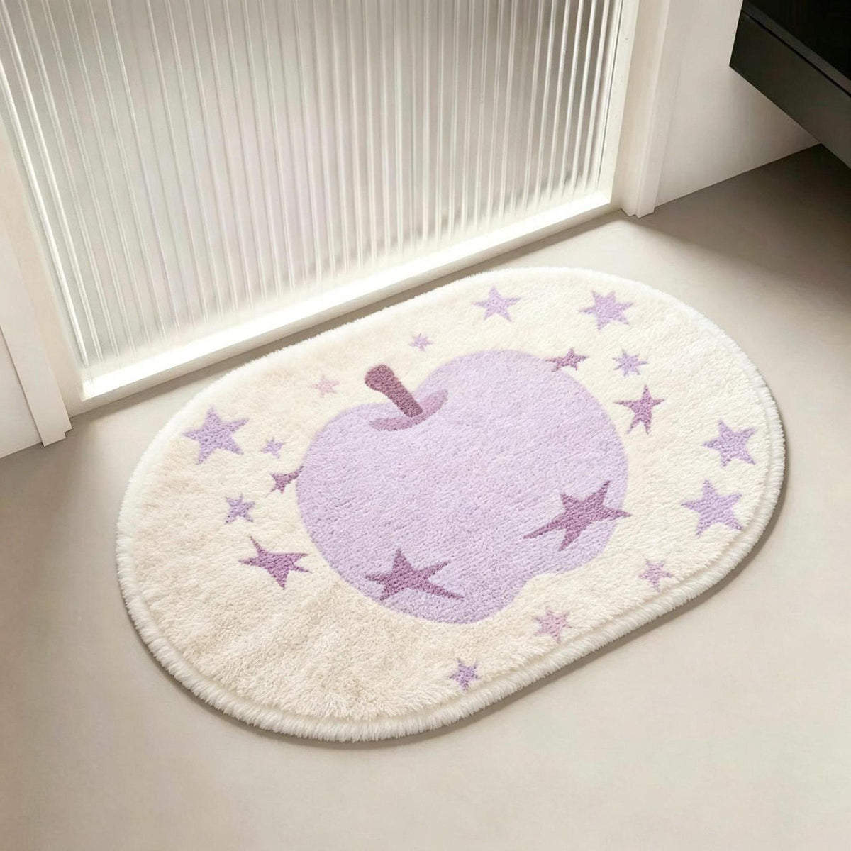 Apple-Themed Plush Bath Mat — product view 4