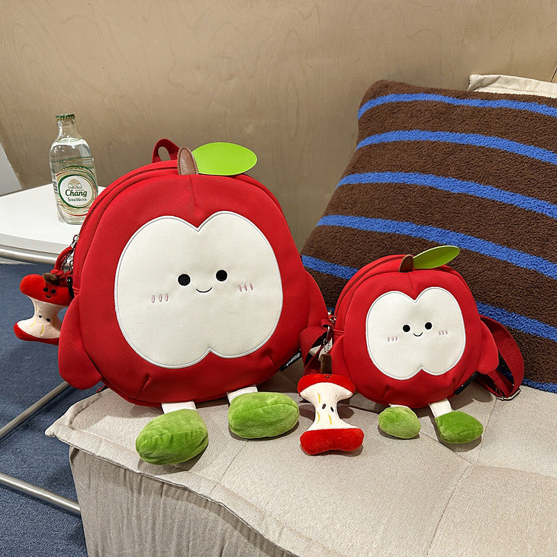 Cartoon Fruit-Themed Plush Backpack LoungeYard — product view 7