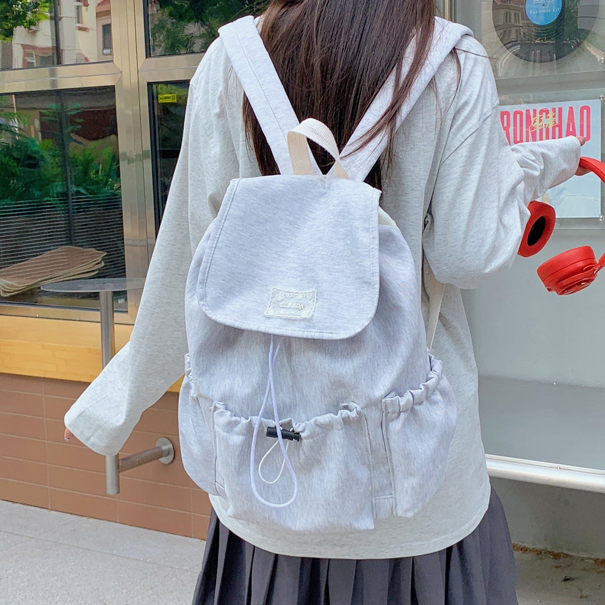 Playful Polka Dot Themed Backpack LoungeYard — product view 5
