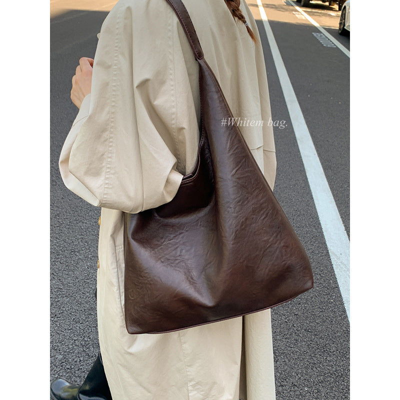 Sleek Soft Leather Hobo Bag LoungeYard — product view 1
