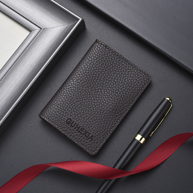 Textured Leather Cardholder LoungeYard — product view 6