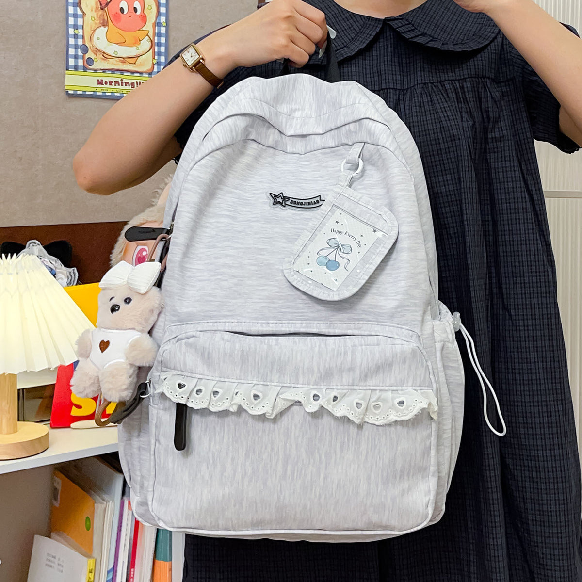 Decorative Cartoon Character Backpack LoungeYard — product view 6