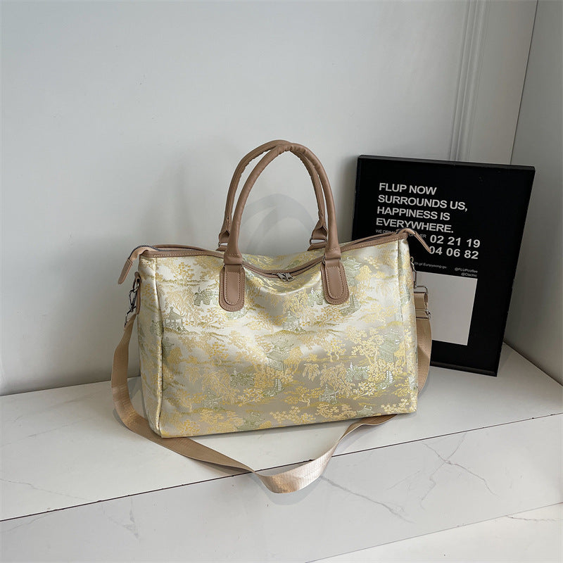 Elegant travel bag with luxurious pattern print LoungeYard — product view 6