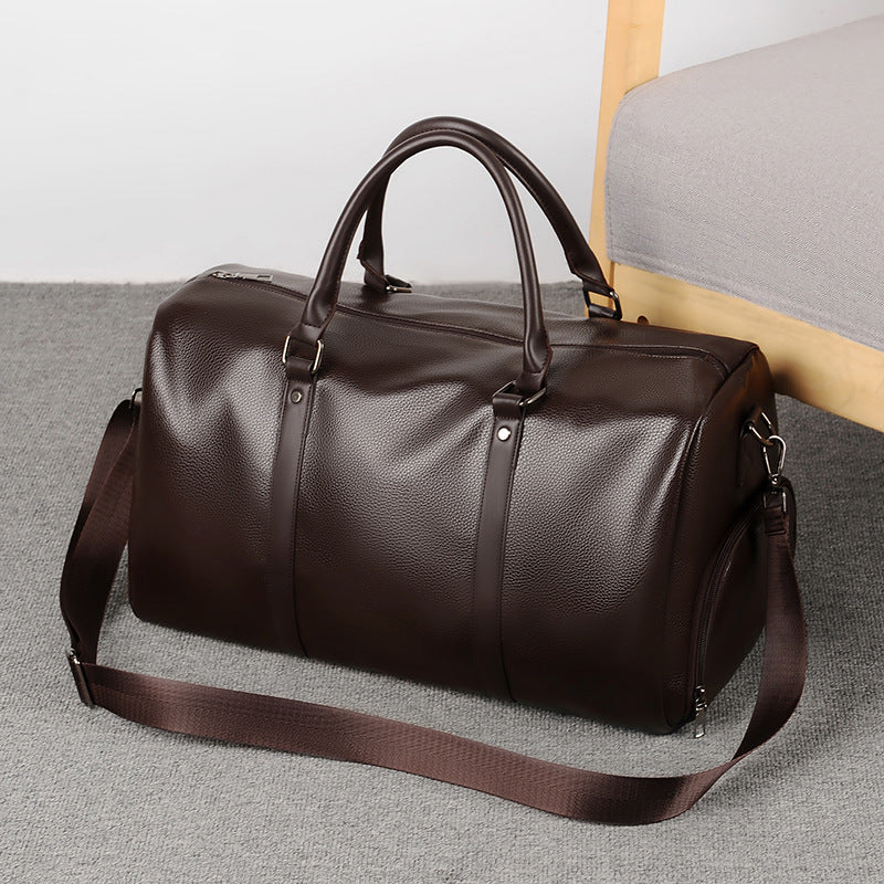 Elegant Synthetic Leather Travel Duffel Bag LoungeYard — product view 2