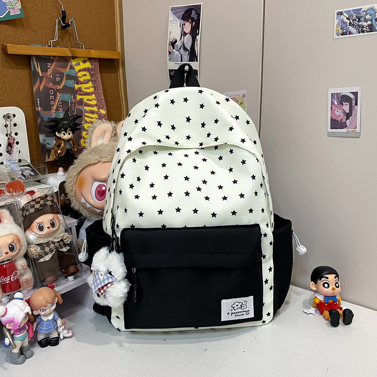 Stylish Star Print Backpack — product view 3