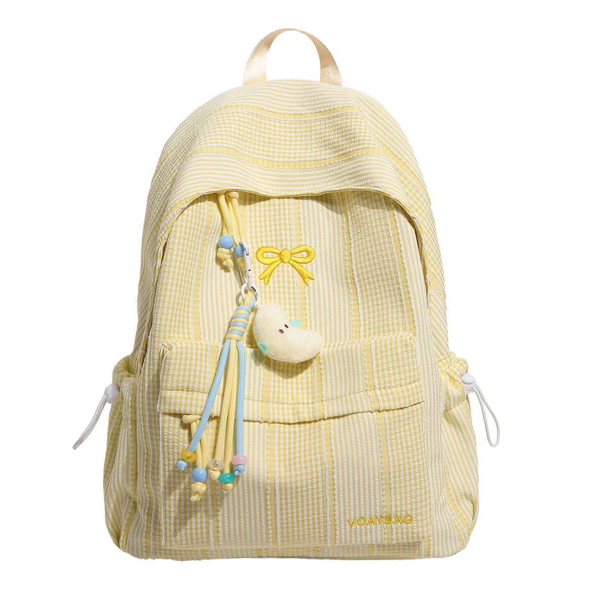 Cute Checked Patterned School Backpack LoungeYard — product view 5