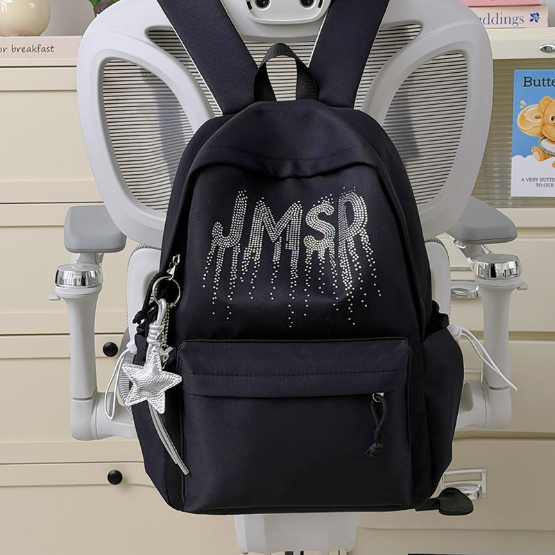 Decorative Rhinestone-Embellished Backpack LoungeYard — product view 7