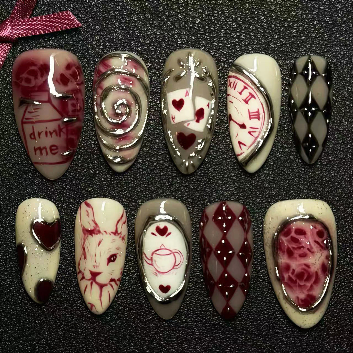 Artistic Fantasy-Themed Press-On Nail Set — product view 1