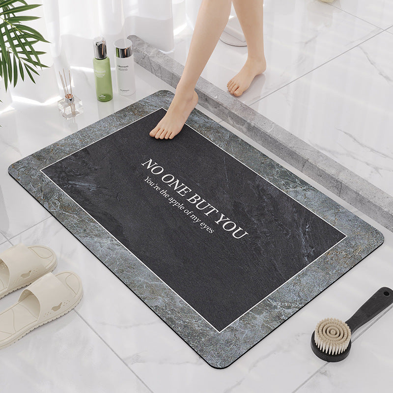 Elegant Marble Design Bathroom Mat LoungeYard — product view 3
