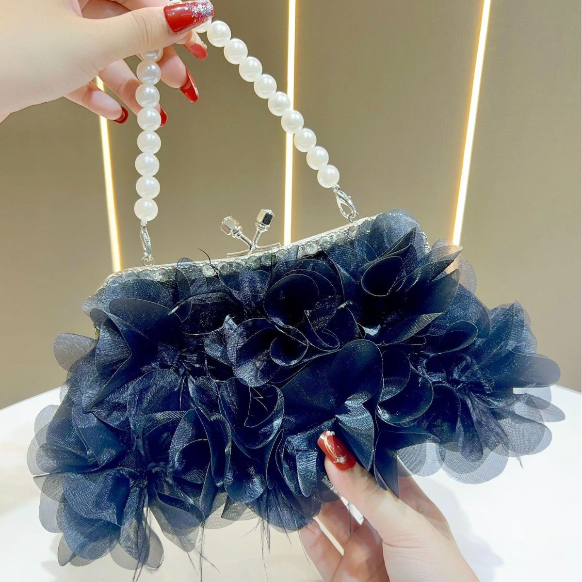 Floral-Accented Evening Purse — product view 6