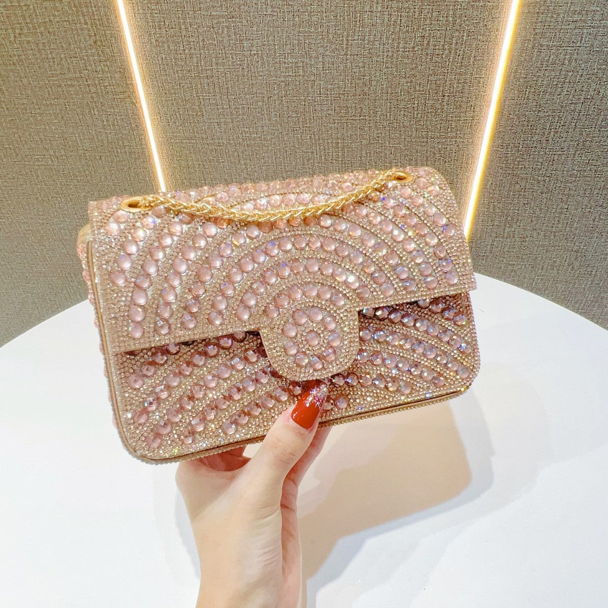 Glamorous Crystal-Embellished Evening Clutch — product view 7