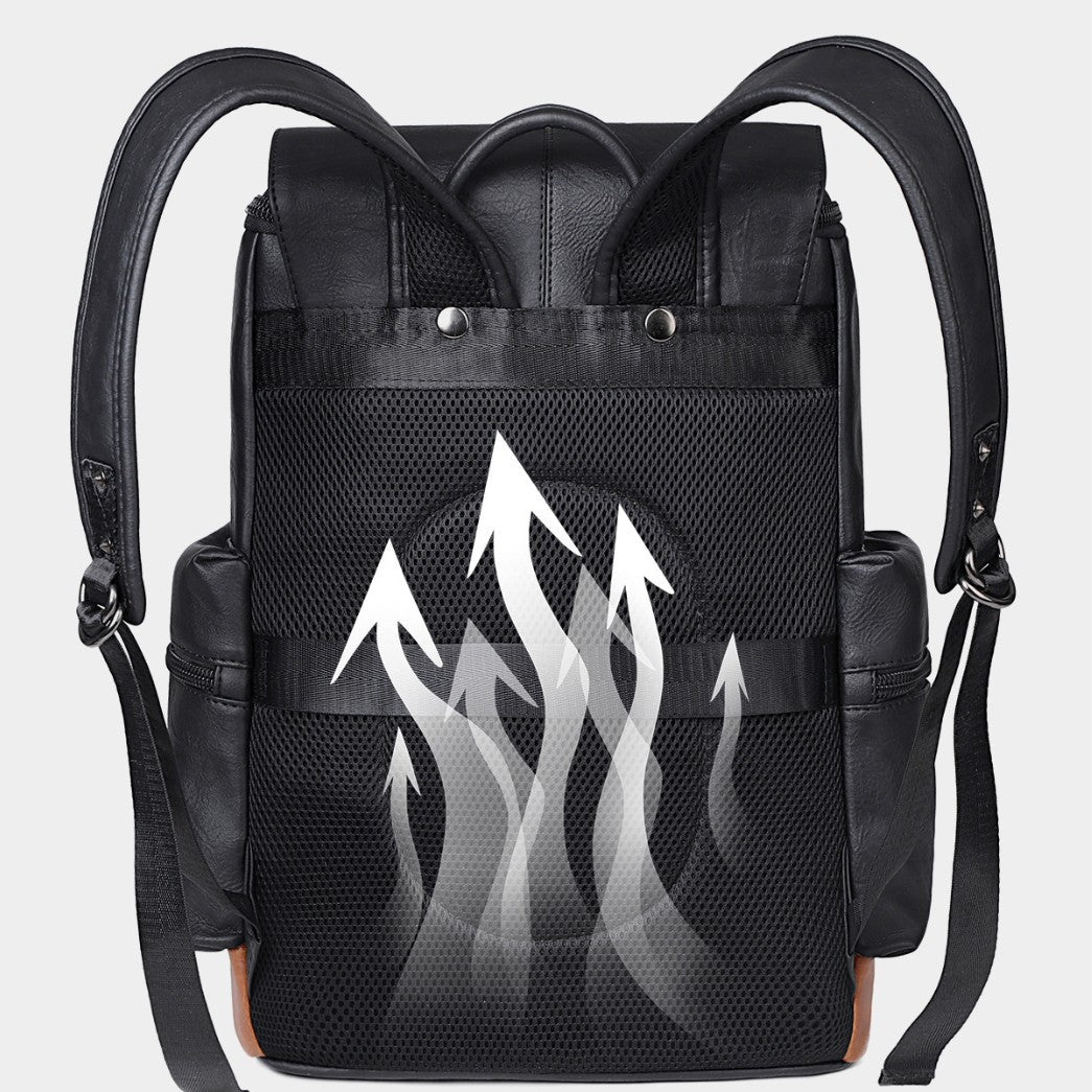 Elegant Backpack Made of Durable Synthetic Leather LoungeYard — product view 3