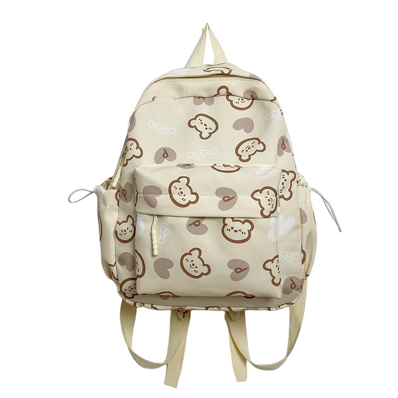 Cute Character Print School Backpack LoungeYard — product view 6