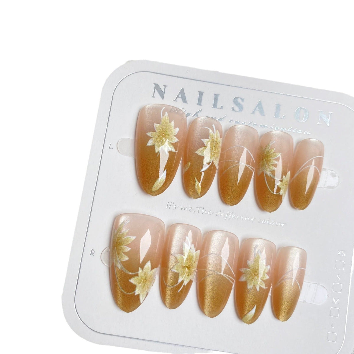 Elegant Floral-Design Press-On Nails 1790745511 — product view 3