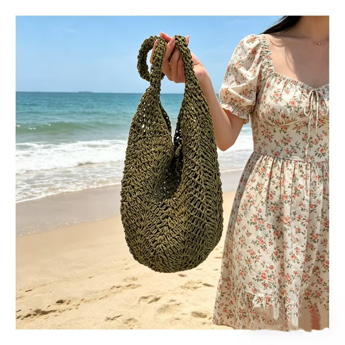 Handcrafted Macrame Shopper Bag LoungeYard — product view 3
