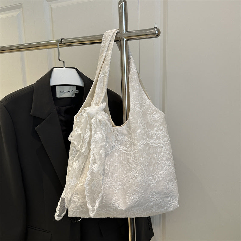 Elegant Lace-Trimmed Shoulder Bag LoungeYard — product view 4