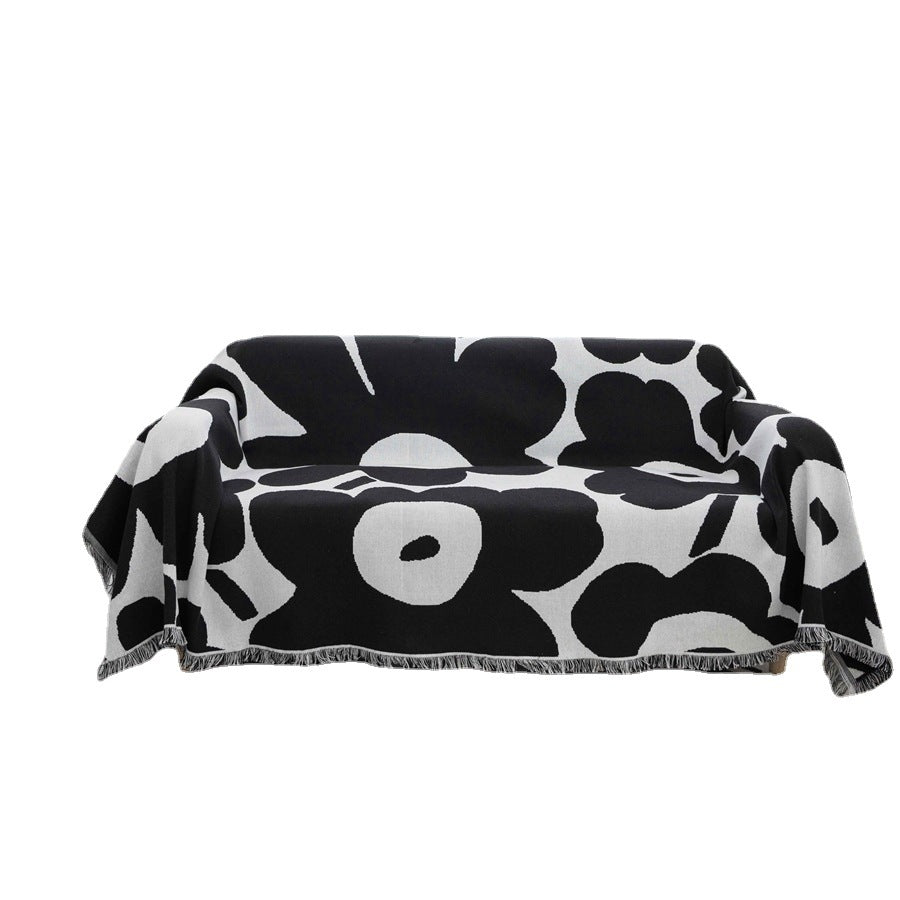 Floral Patterned Decorative Sofa Blanket — product view 5