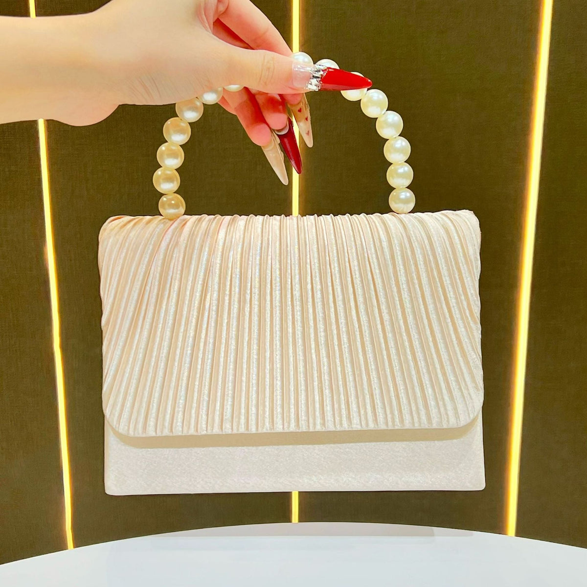 Pleated Elegant Evening Handbag — product view 6