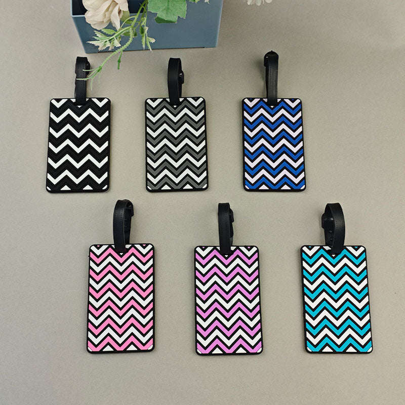 Unisex Chevron Pattern Travel Luggage Tag LoungeYard — product view 7