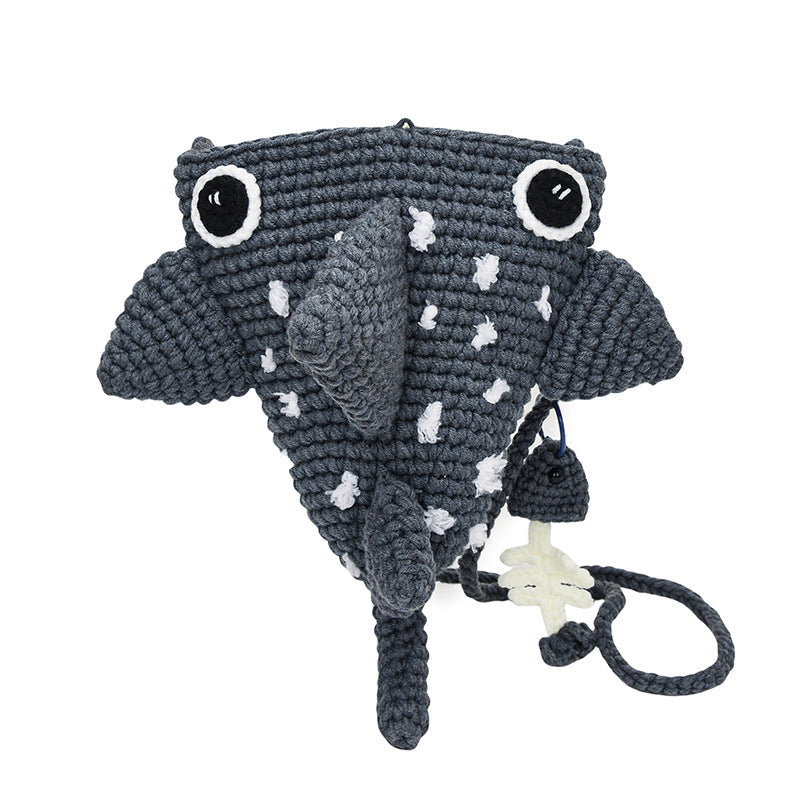 Cute Whale-Themed Crochet Mini Backpack — product view 1