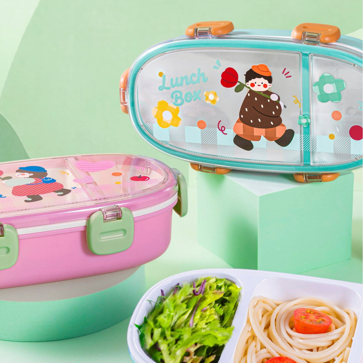 Fun-Themed Portable Bento Lunch Box — product view 2