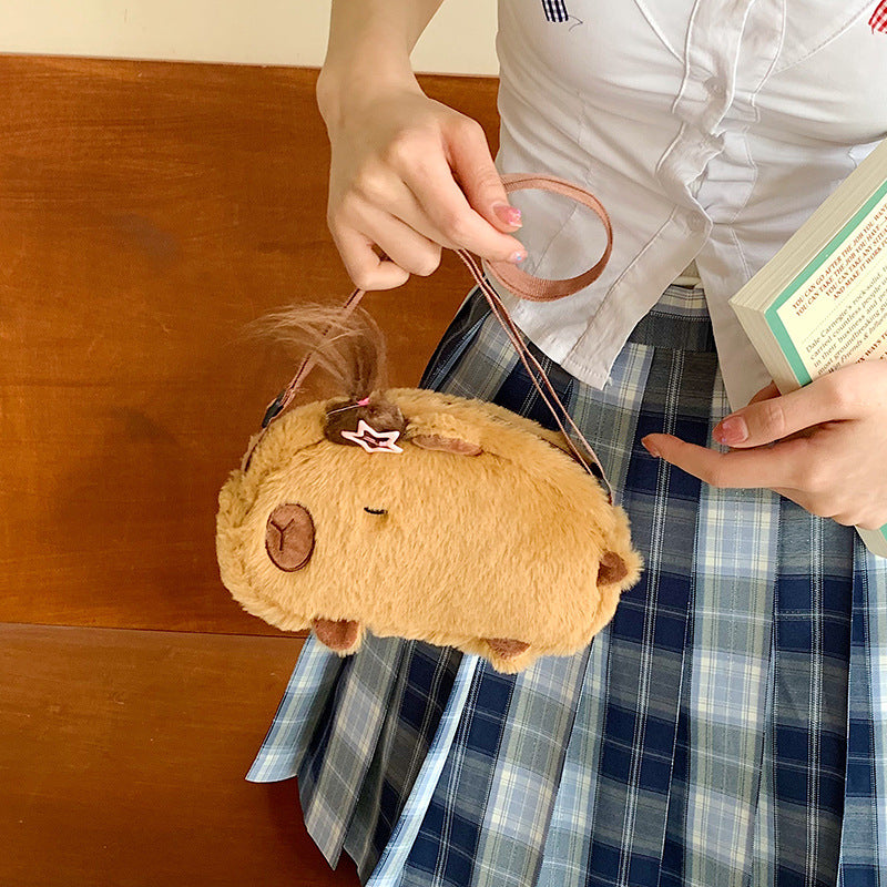 Plush Shoulder Bag with Cute Animal Design LoungeYard — product view 2