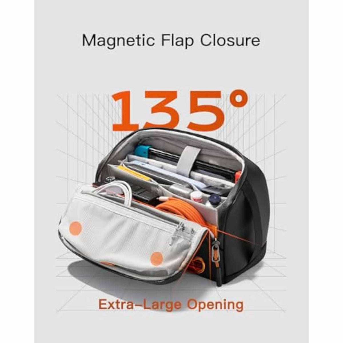Multifunctional Messenger Bag with Adjustable Strap and Numerous Compartments LoungeYard — product view 2