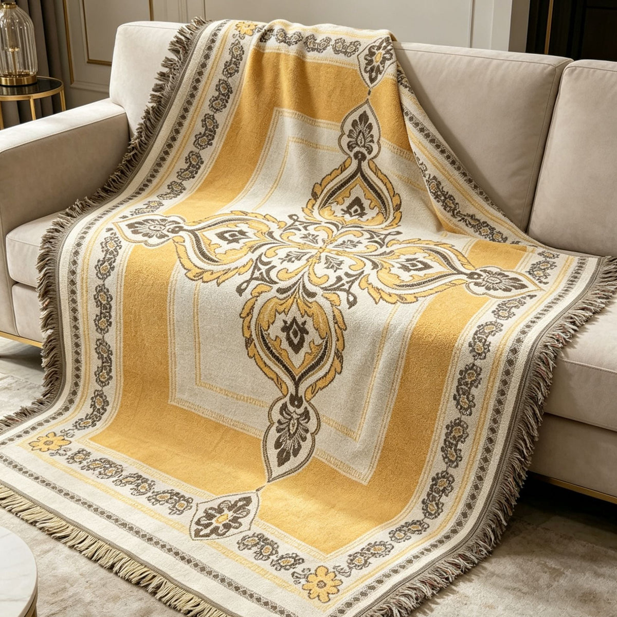 Whimsical Frog-Themed Tapestry Throw Blanket — product view 5