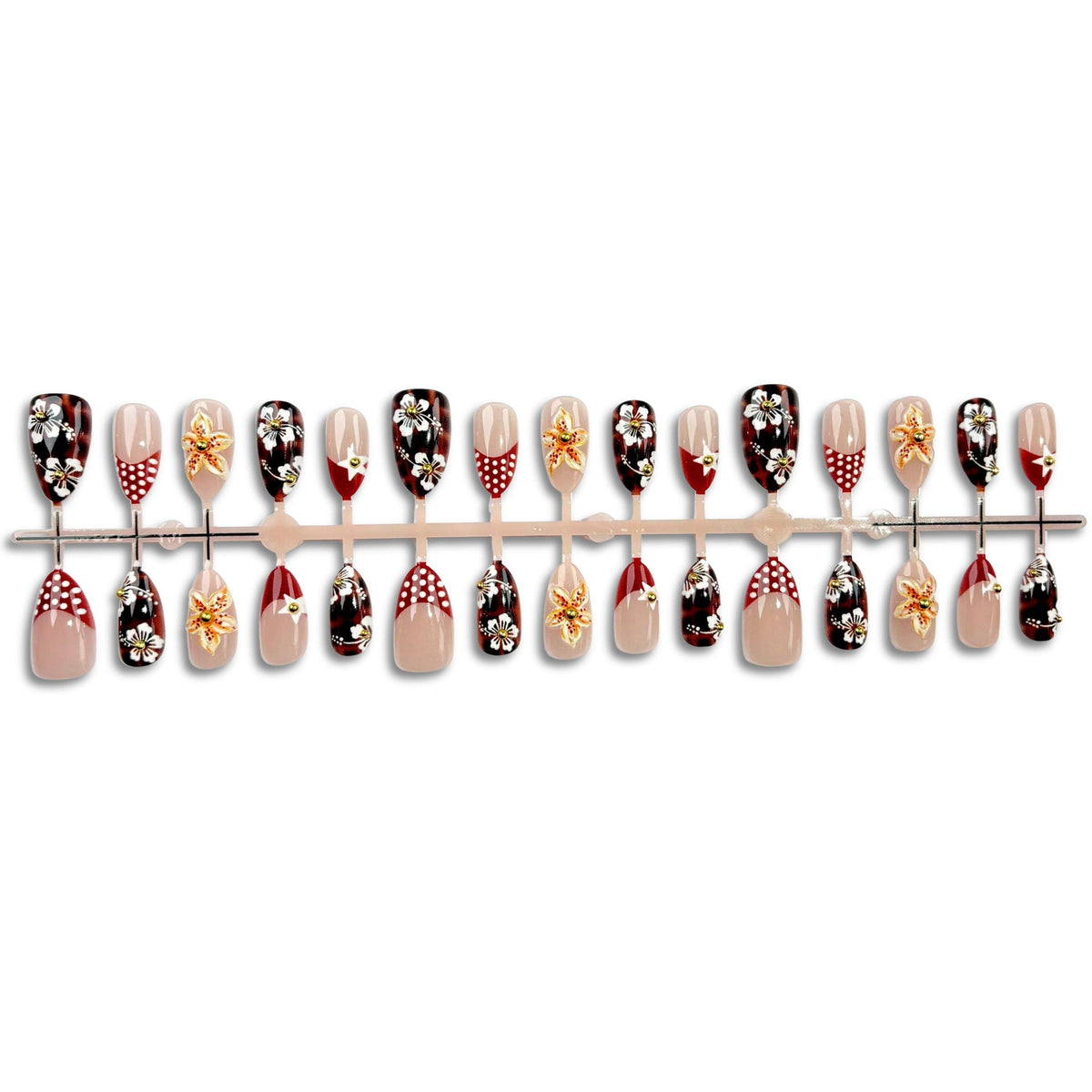 Artistic Floral Press-On Nail Art Set 1790746250 — product view 4