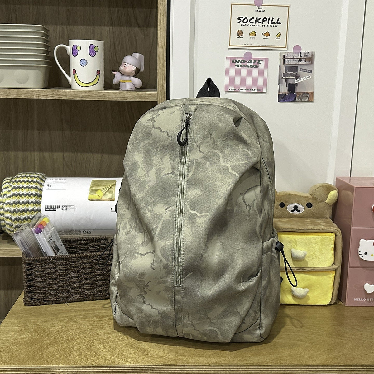 Multifunctional Casual Backpack with Unique Texture LoungeYard — product view 6