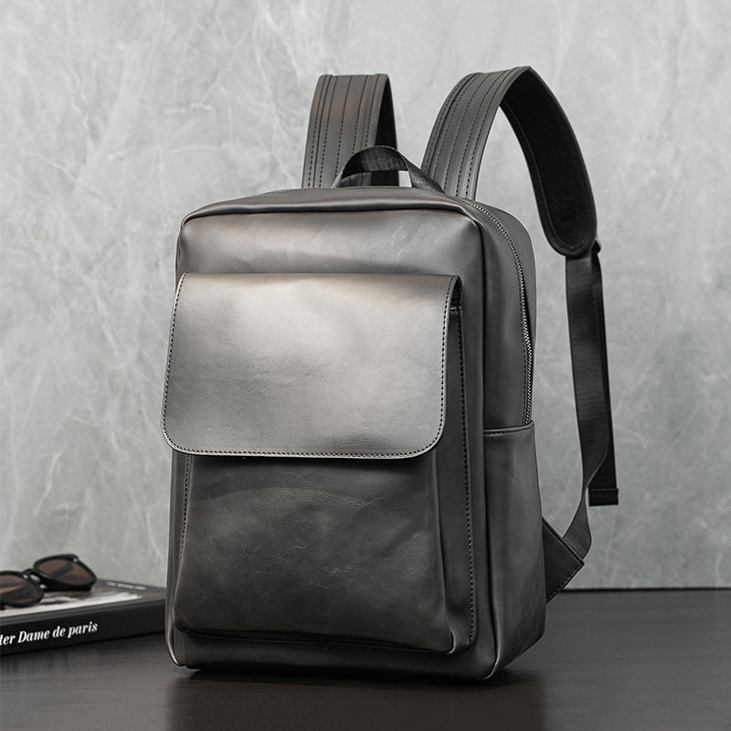 Elegant Backpack Made of High-Quality Faux Leather with Multifunctional Compartments LoungeYard — product view 1