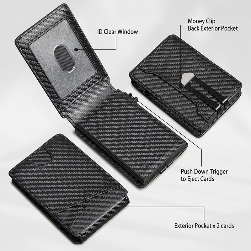 Carbon Fiber RFID-Blocking Cardholder LoungeYard — product view 2