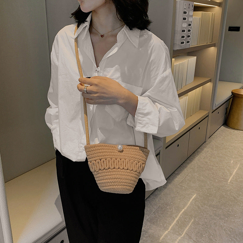Playful Crossbody Bag Made of Braided Material LoungeYard — product view 4